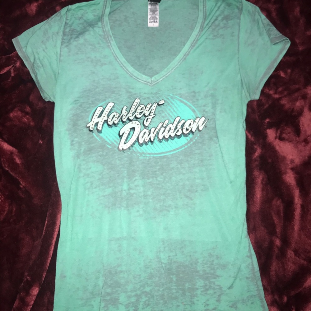 Women’s V-neck Bling Harley-Davidson Shirt